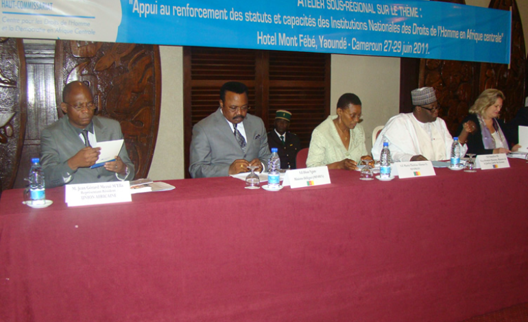 Formation des INDH d'Afrique Centrale, juin 2011