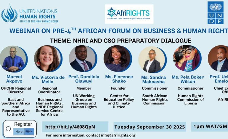 Webinaire préparatoire au 4? Forum africain sur les entreprises et les droits de l’homme